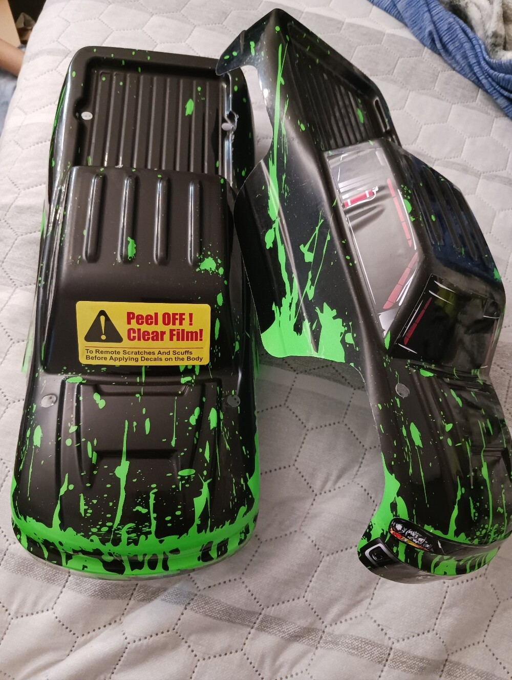 2pk - Custom Body for Traxxas Hoss 4X4 VXL 3S 4WD RC Truck Shell Green , 1 Used
